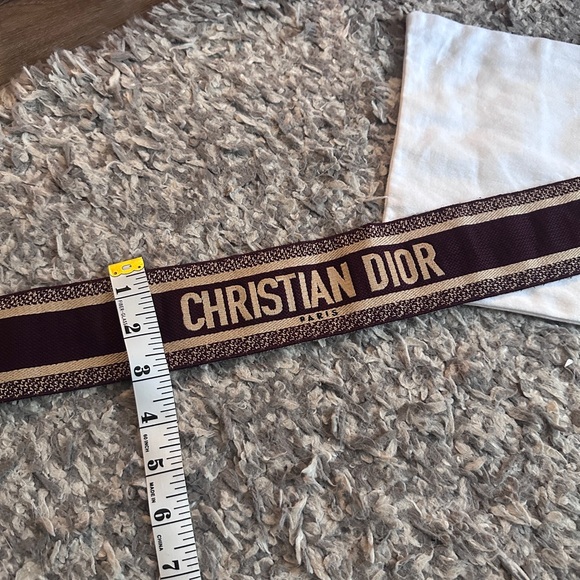 Authentic Christian Dior Burgundy Oblique Bag Strap - Picture 13 of 13